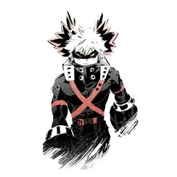 Bakugou in black, red, and white